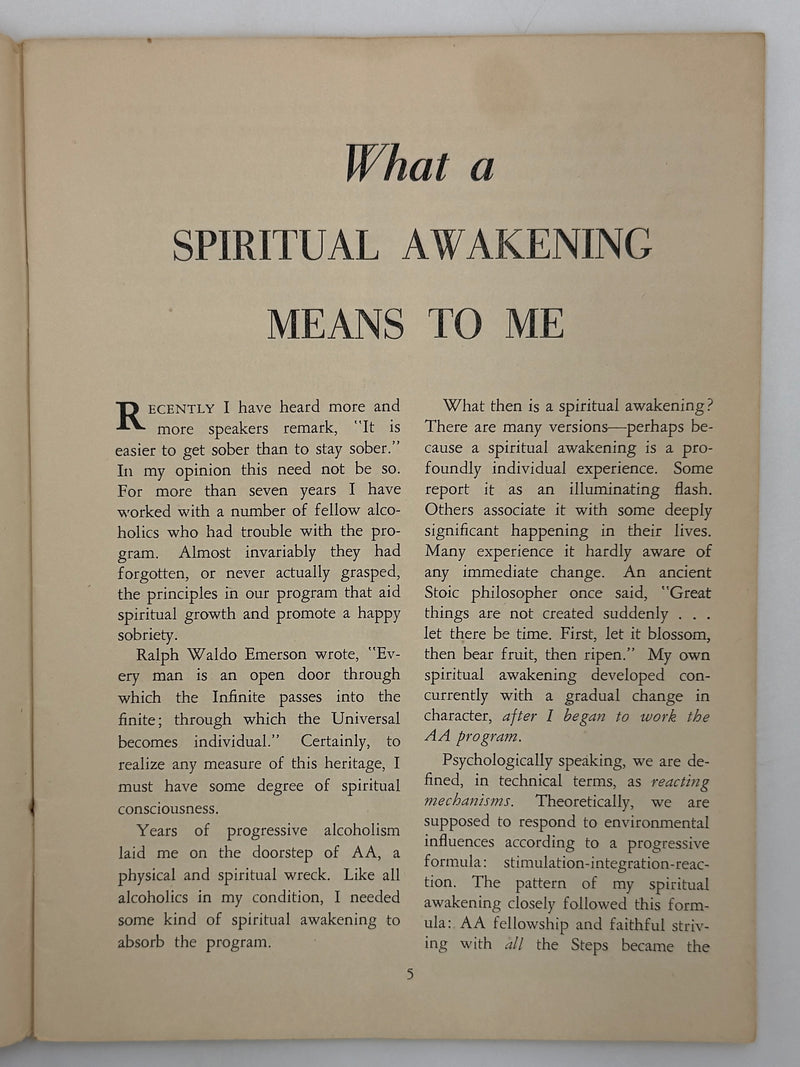 AA Grapevine from April 1956 - Serenity Prayer