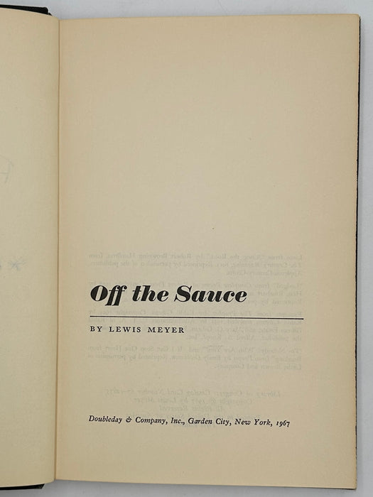 Off The Sauce by Lewis Meyer - 1967 - Signed