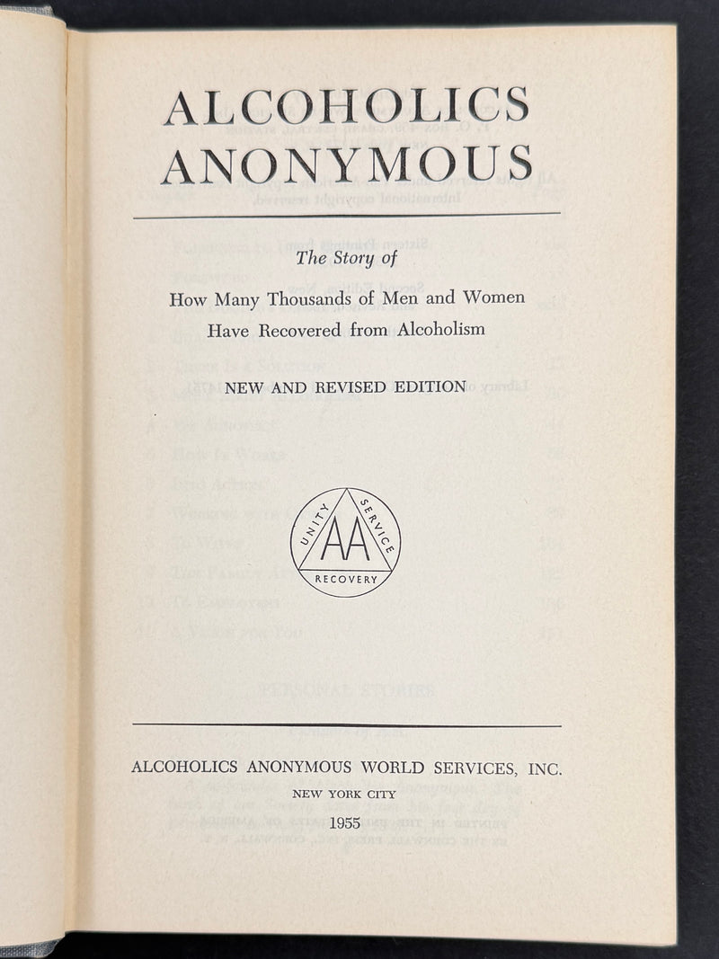 Alcoholics Anonymous — Second Edition, Fourth Printing — 1960