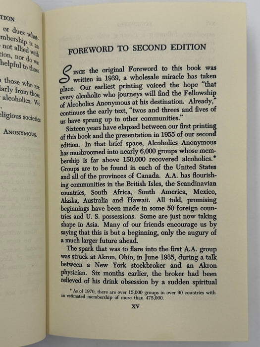 Alcoholics Anonymous Second Edition Big Book 11th Printing with ODJ