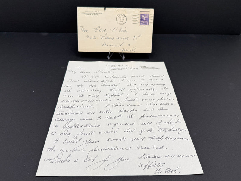 Exceptionally Rare 1949 Dr. Bob Handwritten Letter