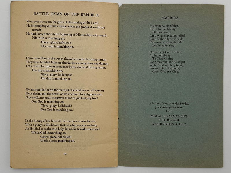 Songs for Moral Re-Armament