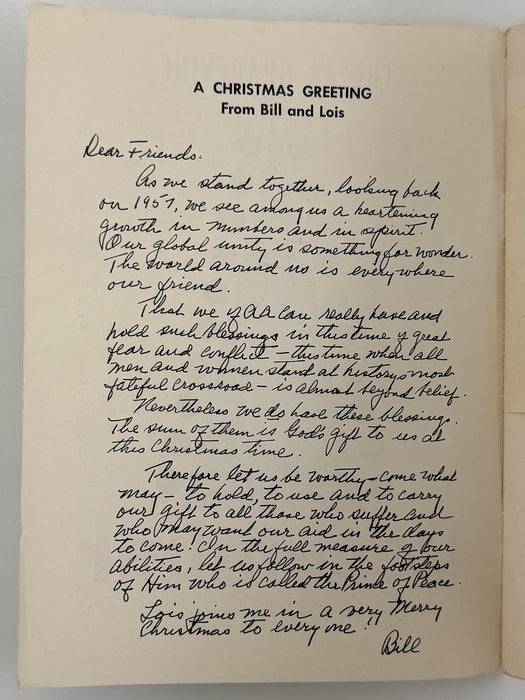 AA Grapevine from December 1957 - The Greatest Gift of All by Bill