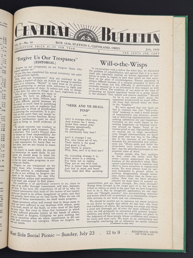 The Cleveland Central Bulletin Collection — Original Bound Volumes, 1942–1962