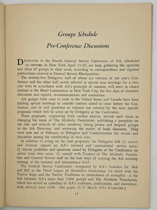 AA Grapevine from April 1954