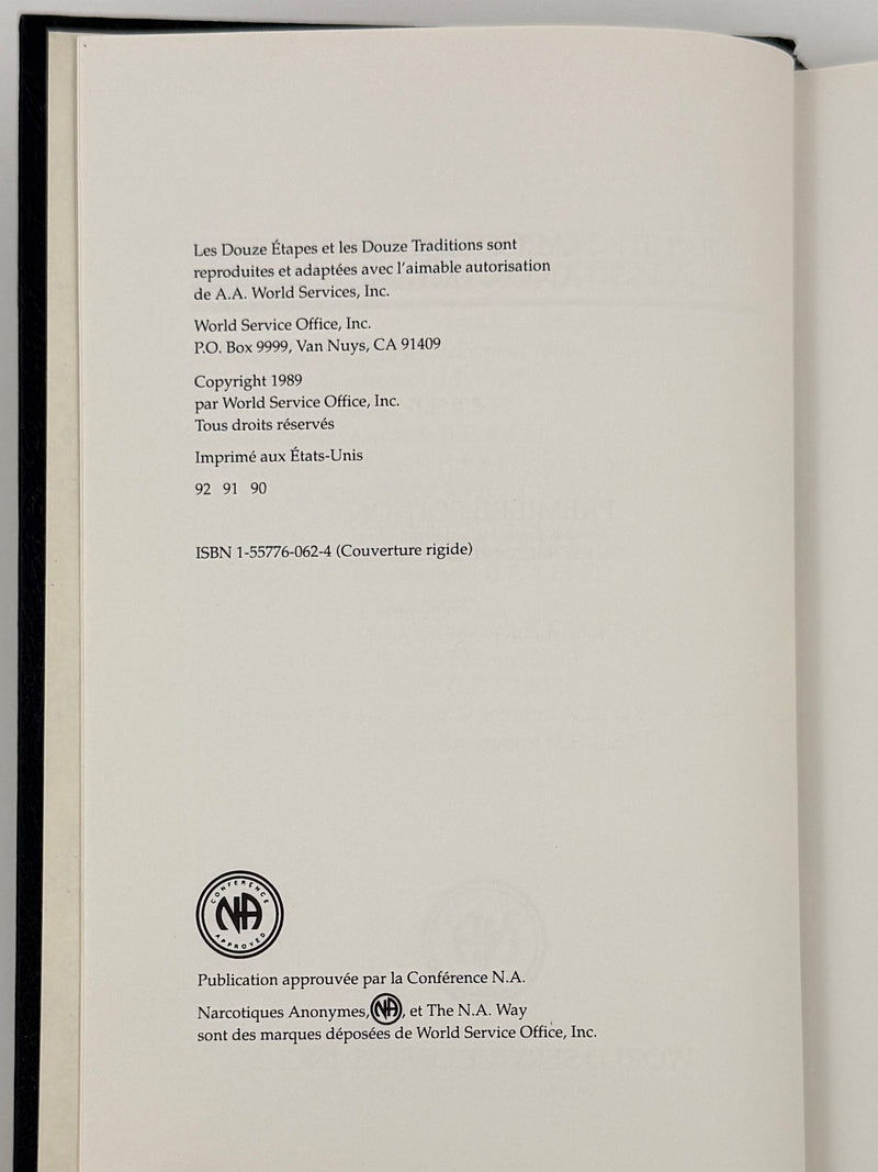 Narcotiques Anonymes — First French Edition, 1990 Printing | Original Dust Jacket