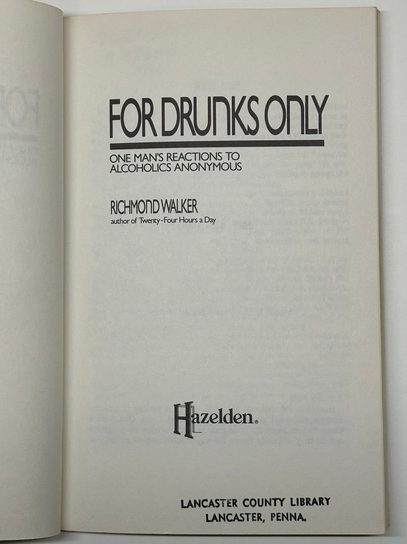 For Drunks Only by Richmond Walker from 1987 Recovery Collectibles
