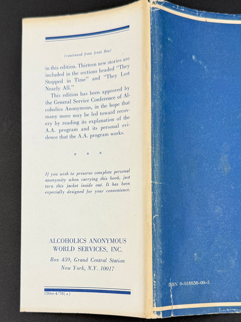 1976 Alcoholics Anonymous Big Book – Third Edition, First Printing – (ODJ)