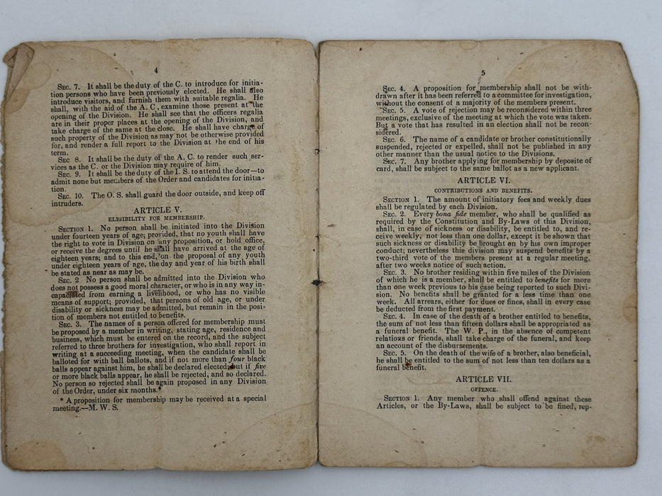 Set of Three Early Sons of Temperance Publications (ca. 1850–1855)