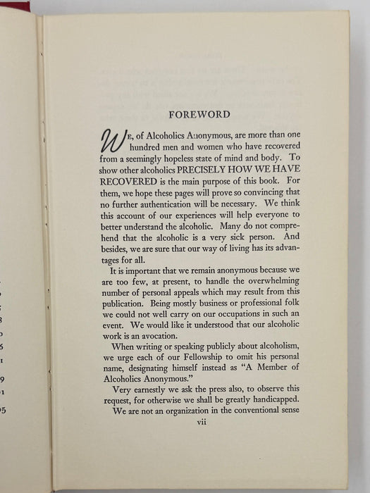 Alcoholics Anonymous 50th Anniversary First Edition by CTM Recovery Collectibles
