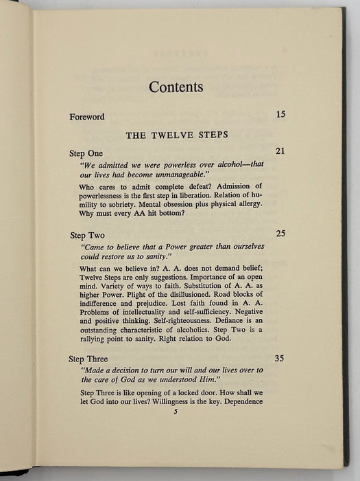 Alcoholics Anonymous Twelve Steps And Twelve Traditions - 10th Printing from 1971