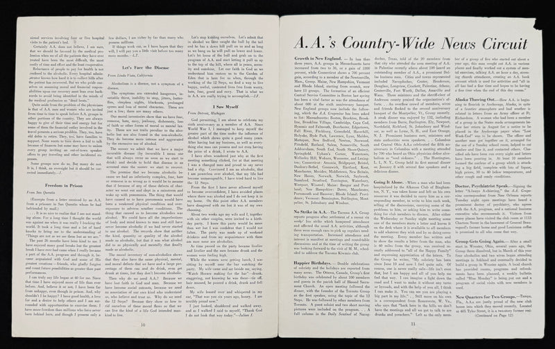 The A.A. Grapevine — January 1947 | Volume III, No. 8 | Dr. Silkworth & Bill W. Articles