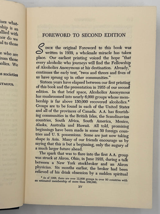 Alcoholics Anonymous Second Edition Big Book Eighth Printing from 1966 - RDJ