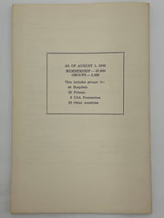 List of AA Groups as of August 1948 Booklet West Coast Collection