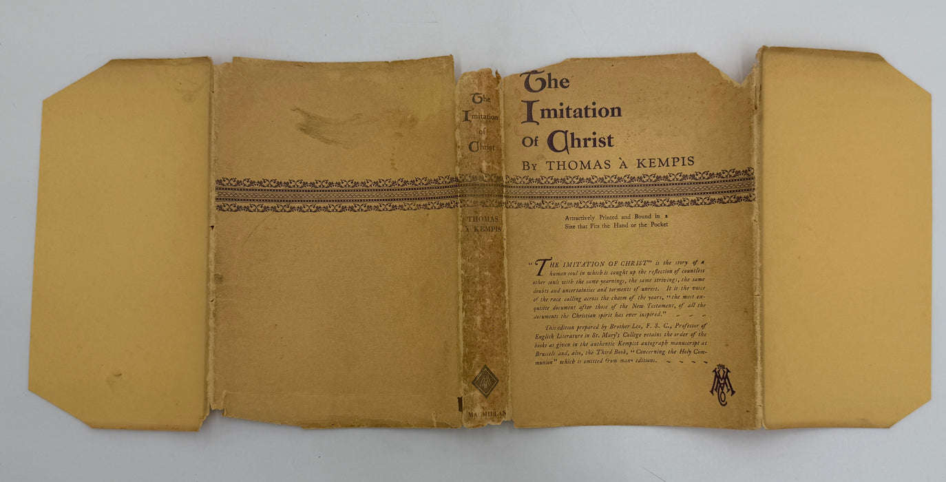 The Imitation of Christ BY THOMAS A KEMPIS - 1926 - ODJ