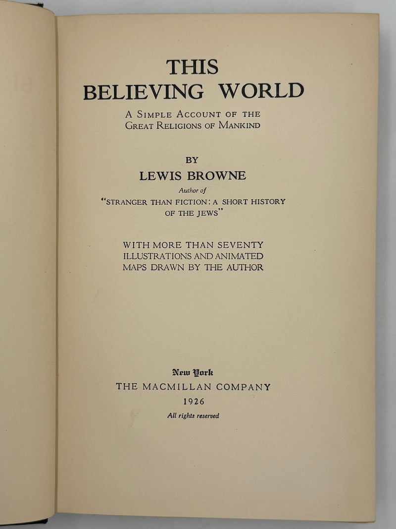 This Believing World by Lewis Browne - ODJ