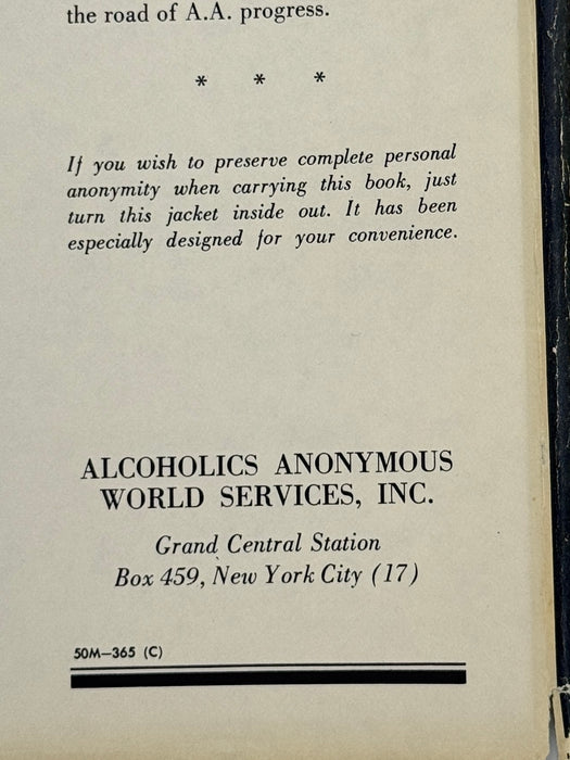 Signed by AA Co-Founder Bill Wilson — 1965 Big Book (Second Edition, 7th Printing) w/ Original Dust Jacket