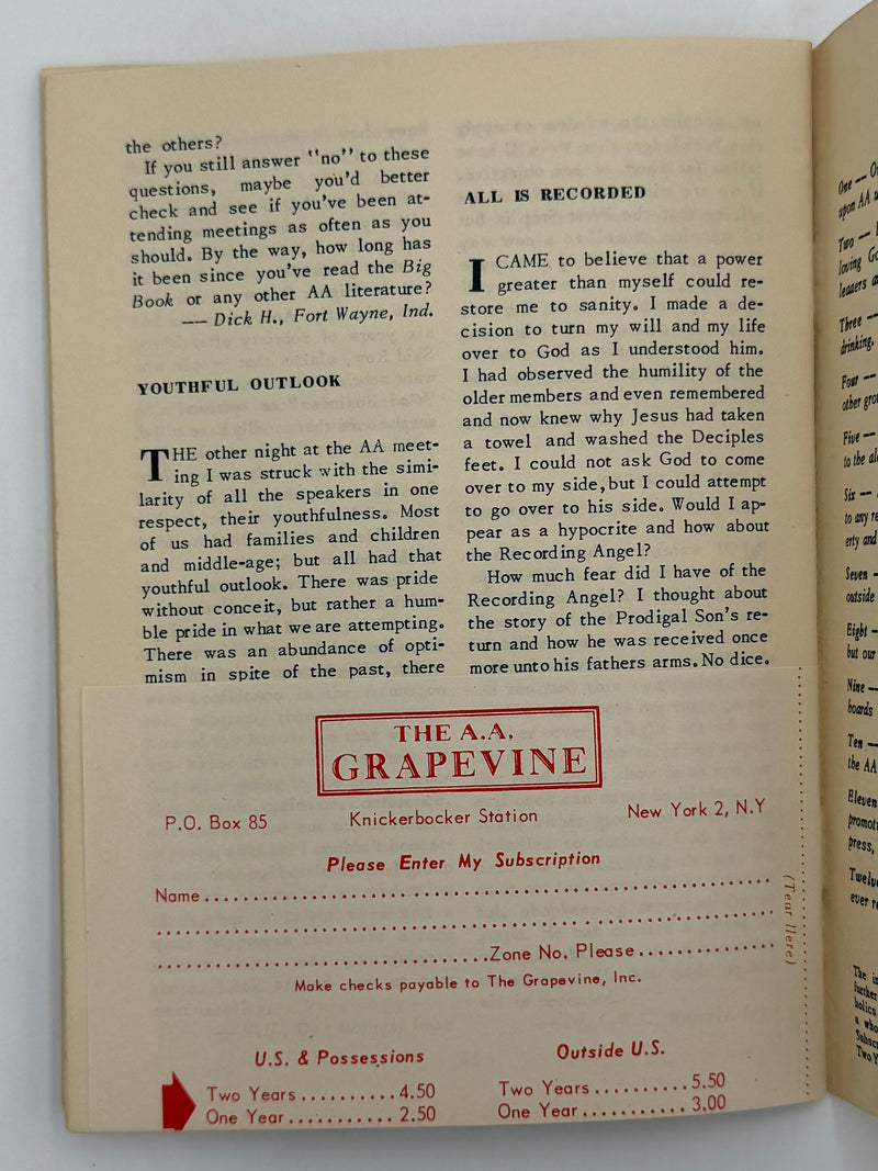 AA Grapevine - General Service Conference - June 1952