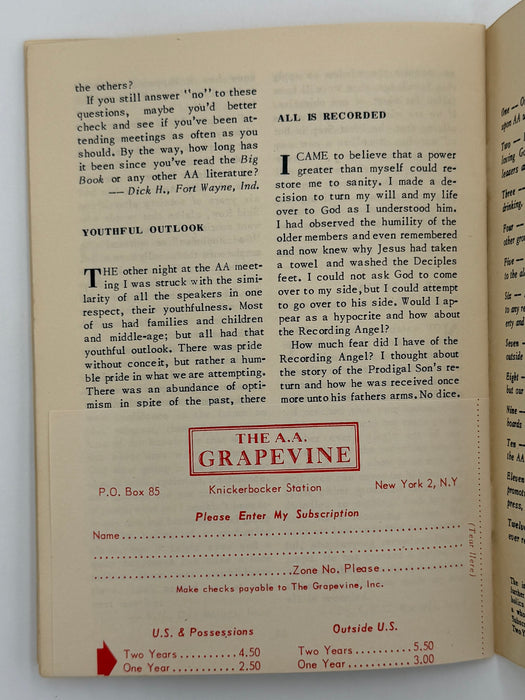 AA Grapevine - General Service Conference - June 1952