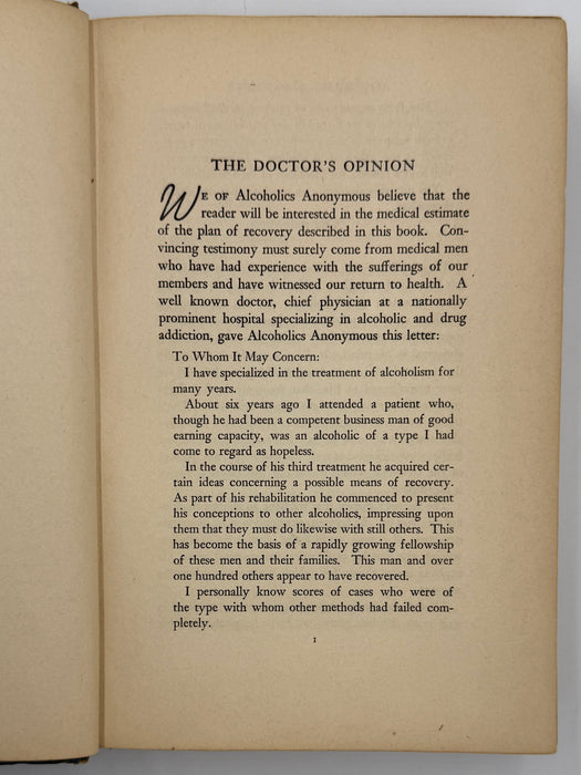 Alcoholics Anonymous First Edition Light Blue 3rd Printing from 1942 - RDJ