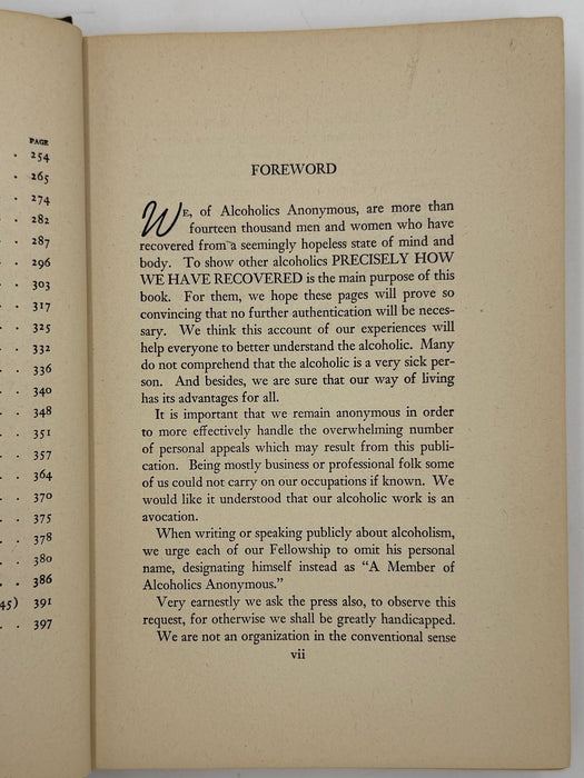 Alcoholics Anonymous Extremely RARE First Edition 7th Printing Big Book from 1945 - RDJ