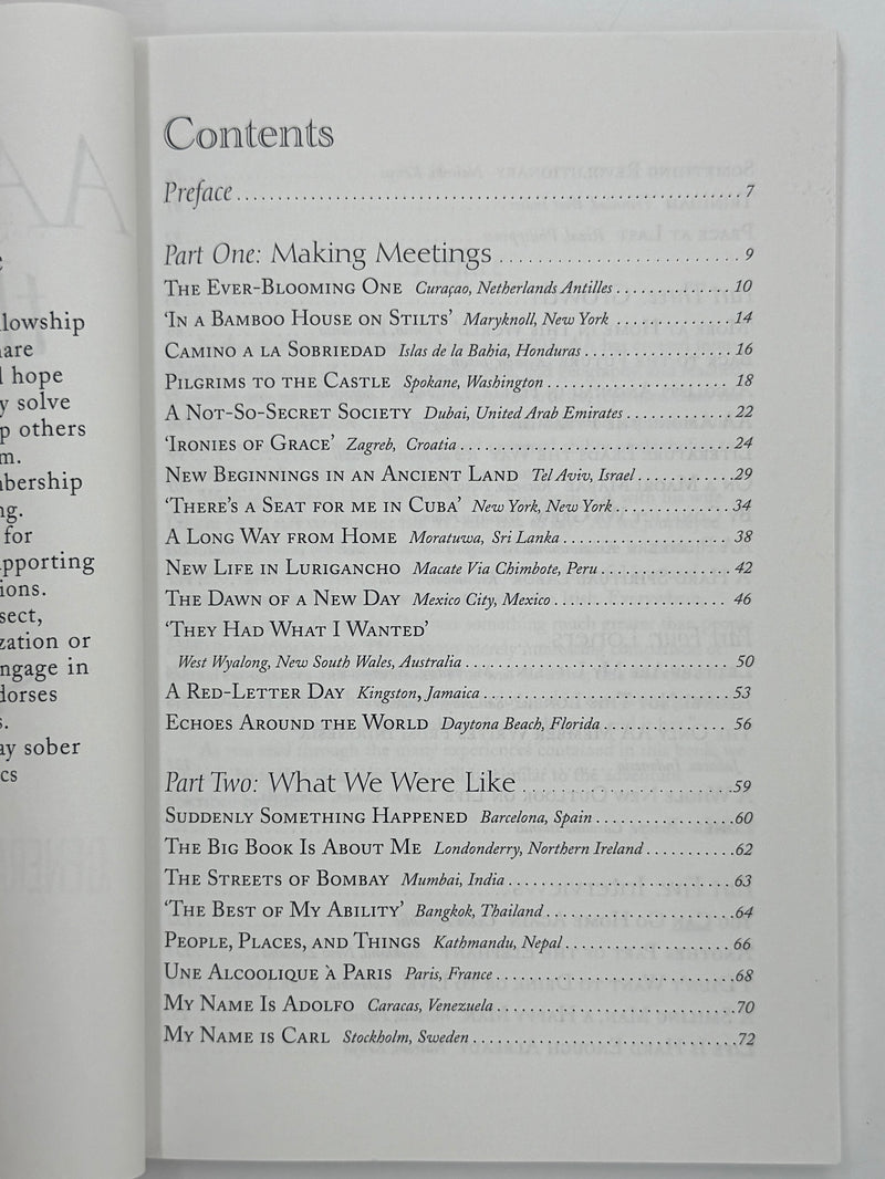 AA Around the World: Adventures in Recovery - First Printing from 2000