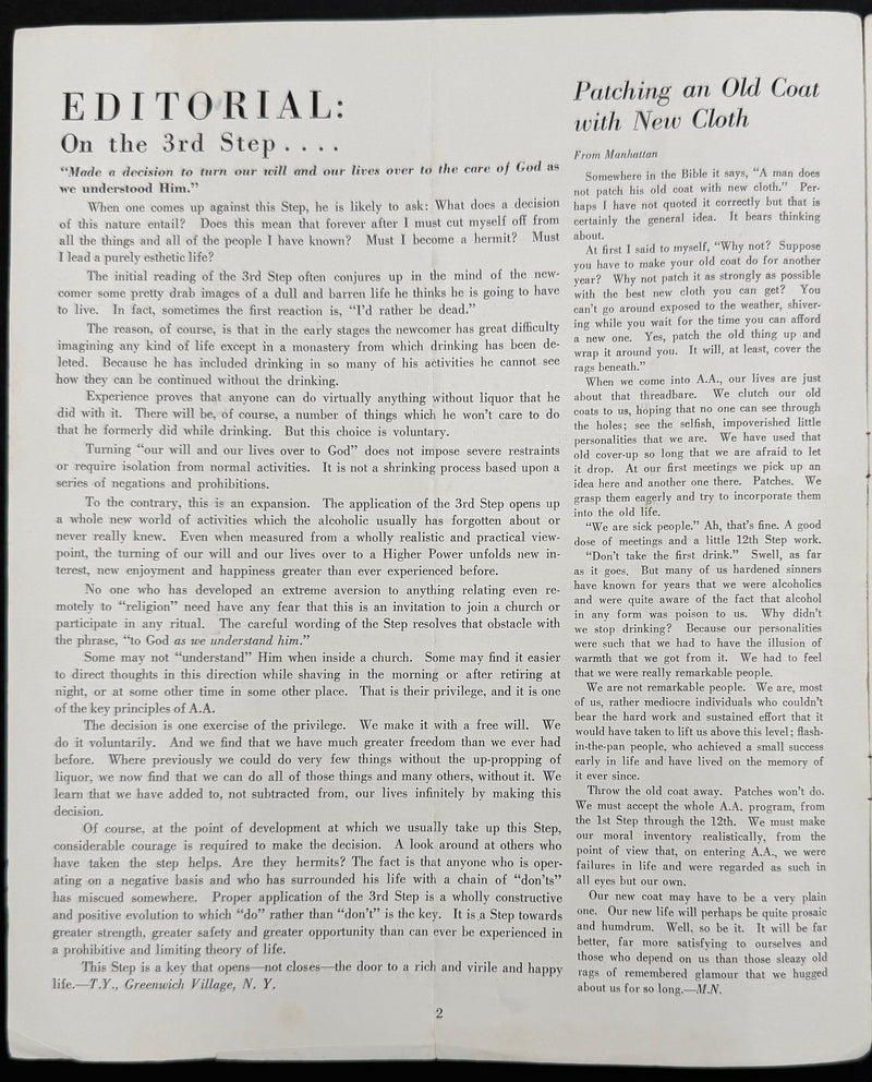 The A.A. Grapevine — January 1947 | Volume III, No. 8 | Dr. Silkworth & Bill W. Articles