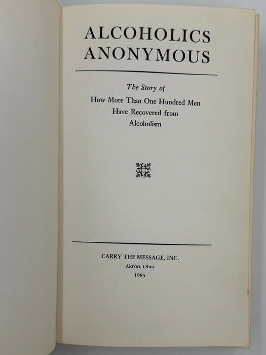 Alcoholics Anonymous 50th Anniversary First Edition by CTM Recovery Collectibles