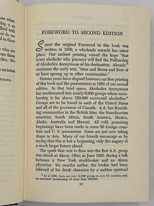 Alcoholics Anonymous Second Edition 8th Printing from 1966 - ODJ