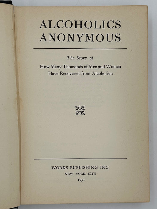 Alcoholics Anonymous First Edition 14th Printing from 1951 - ODJ