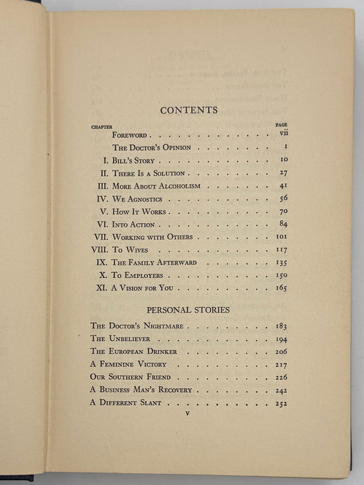 Alcoholics Anonymous Big Book First Edition 2nd Printing from 1941