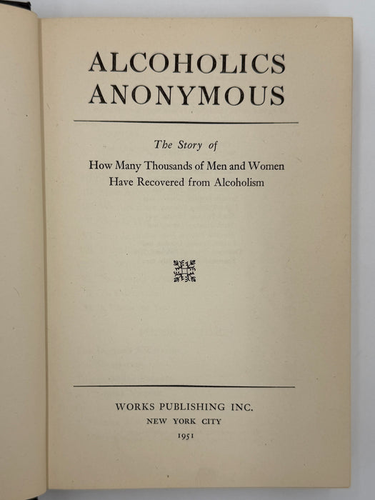 Alcoholics Anonymous First Edition 14th Printing from 1951 - ODJ