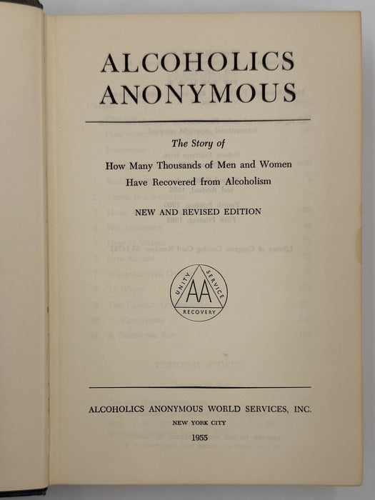 Alcoholics Anonymous Second Edition 5th Printing from 1962 - RDJ