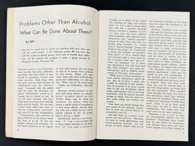 AA Grapevine - Problems Other Than Alcohol by Bill - February 1958