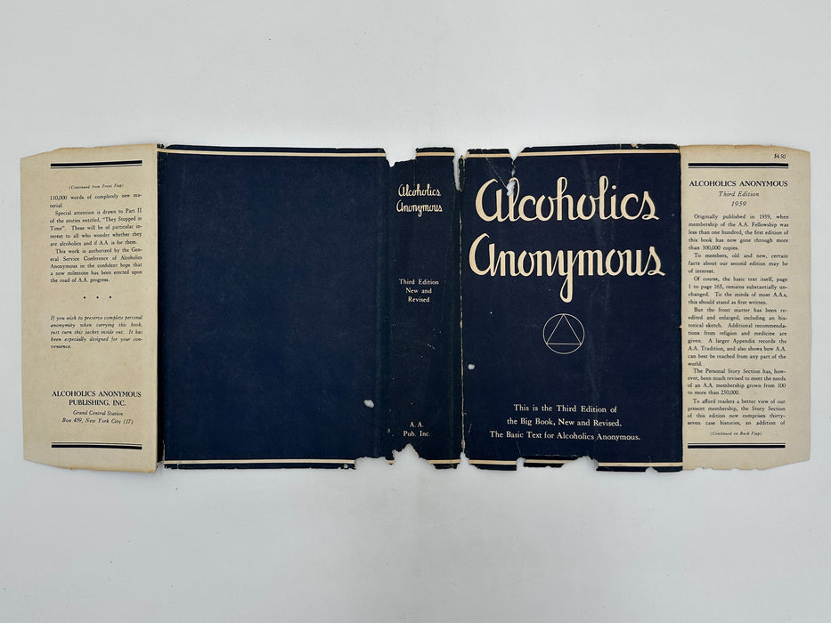 Alcoholics Anonymous Second Edition 3rd Printing from 1959 with ODJ