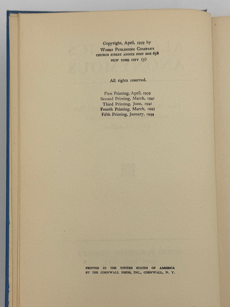 Alcoholics Anonymous First Edition 5th Printing from 1944 - ODJ -  Baby Blue