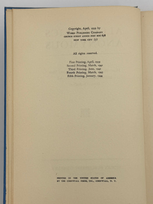 Alcoholics Anonymous First Edition 5th Printing from 1944 - ODJ -  Baby Blue