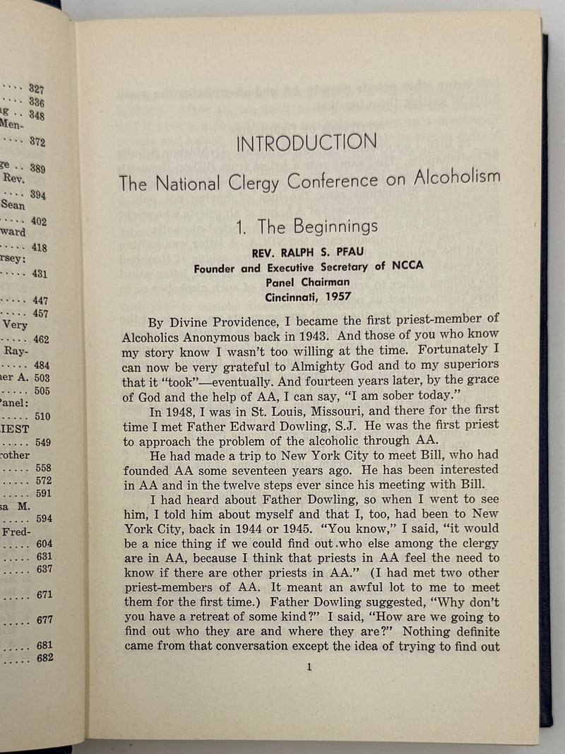 Alcoholism: A Source Book For The Priest — An Anthology - 1960