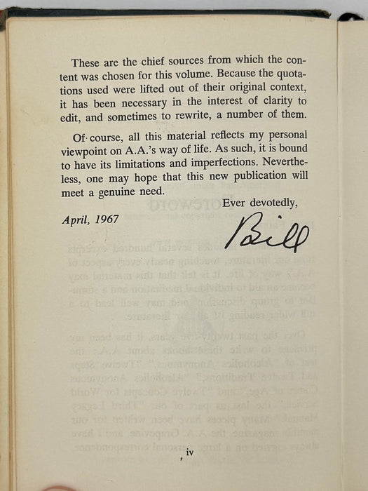 The AA Way of Life - First Printing from 1967 - RDJ