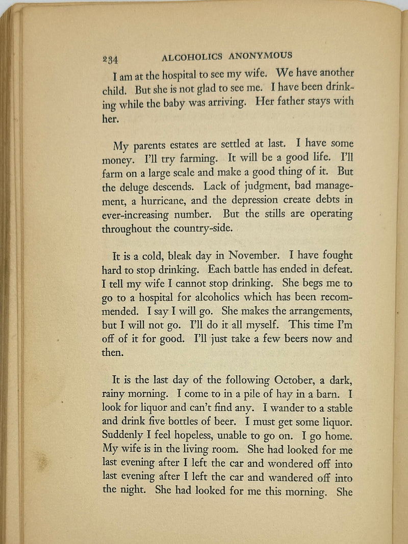 Alcoholics Anonymous — First Edition, First Printing — 1939
