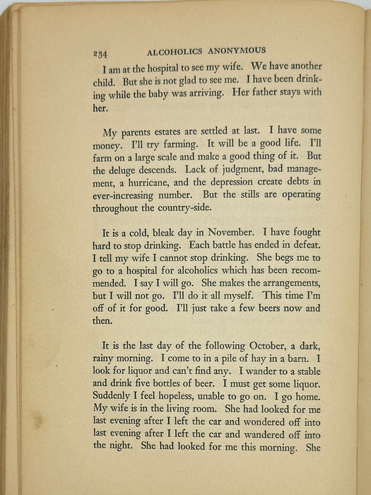 Alcoholics Anonymous — First Edition, First Printing (1939) | Reproduction Dust Jacket