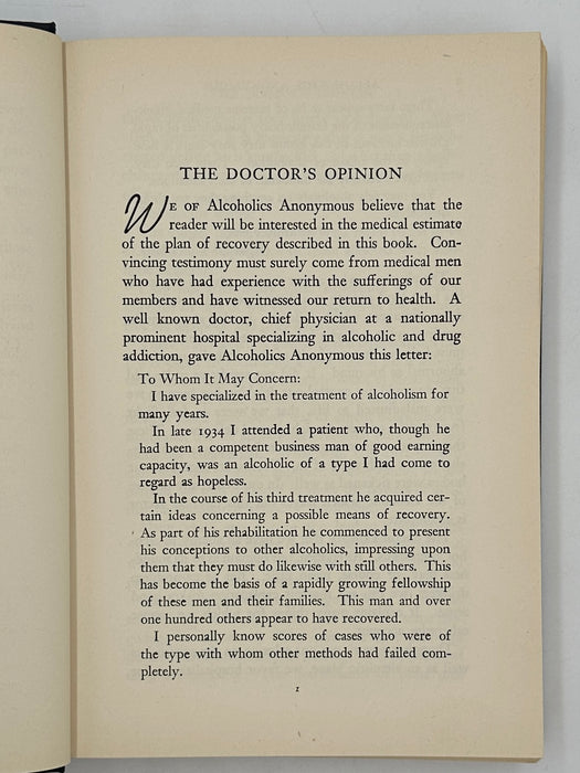 Alcoholics Anonymous First Edition 14th Printing from 1951 - ODJ