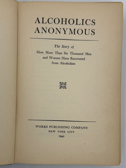 Alcoholics Anonymous First Edition Light Blue 3rd Printing from 1942 - RDJ