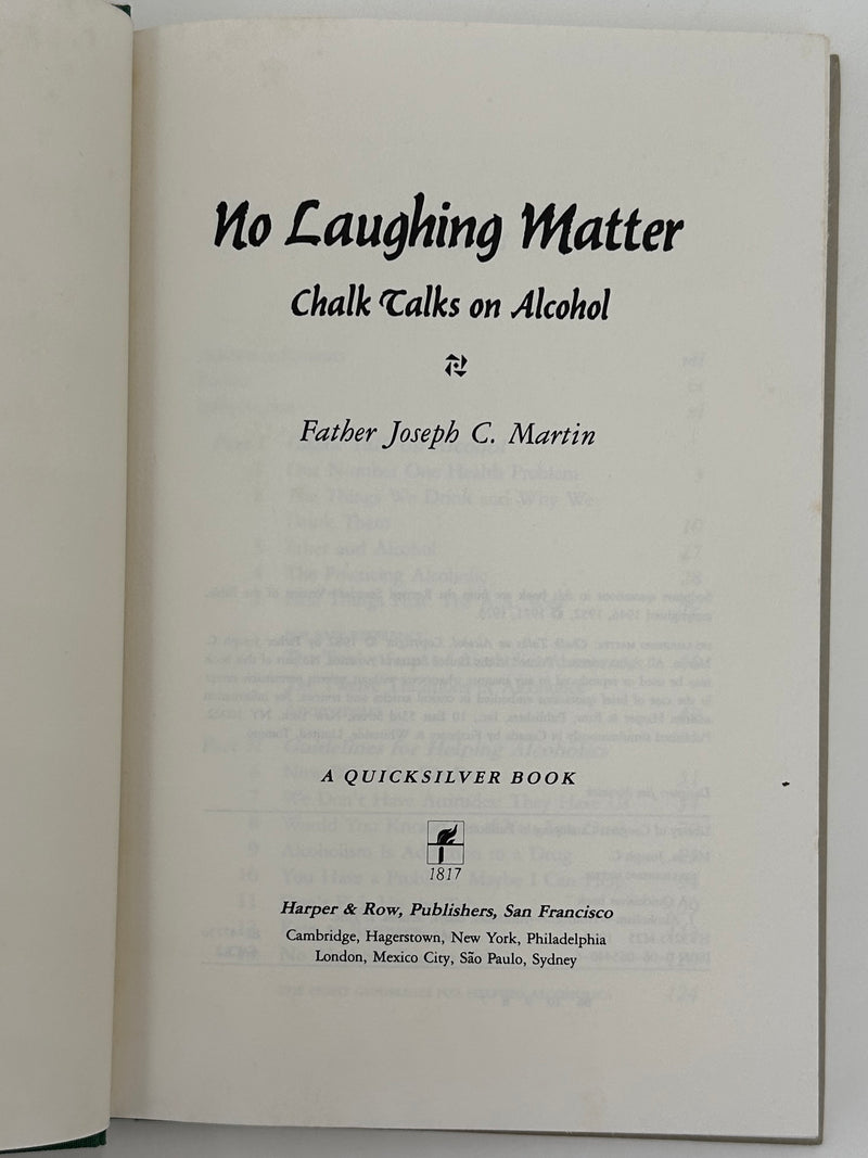 SIGNED by Father Joseph C. Martin - No Laughing Matter