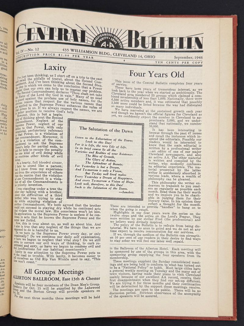The Cleveland Central Bulletin Collection — Original Bound Volumes, 1942–1962