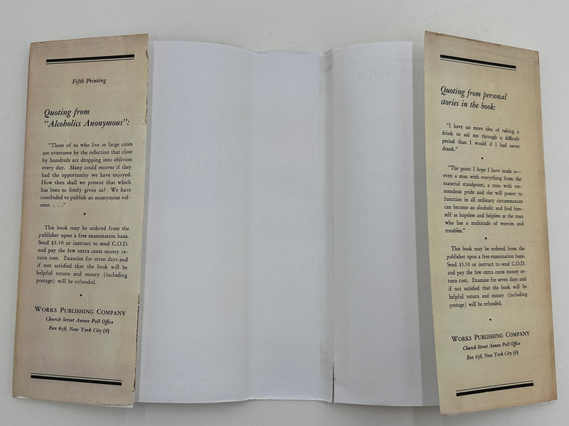 Alcoholics Anonymous First Edition 5th Printing from 1944 - RDJ