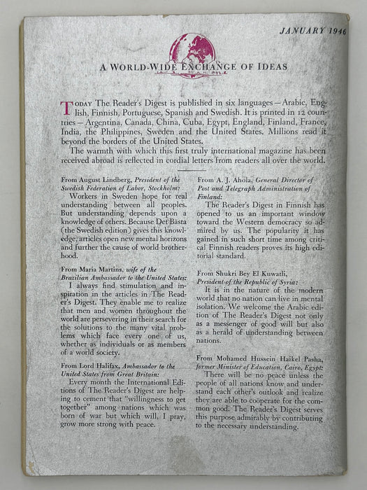 Reader’s Digest - My Return From the Half-World of Alcoholism from January 1946