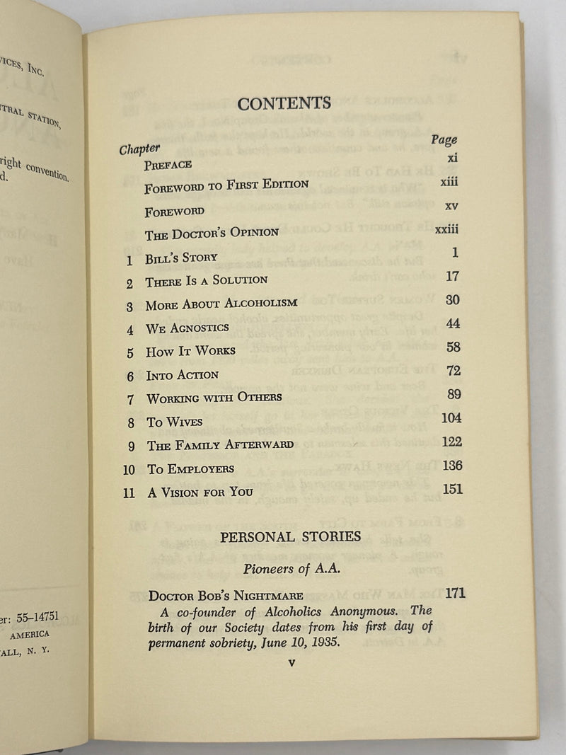 Alcoholics Anonymous Second Edition Big Book 11th Printing with ODJ