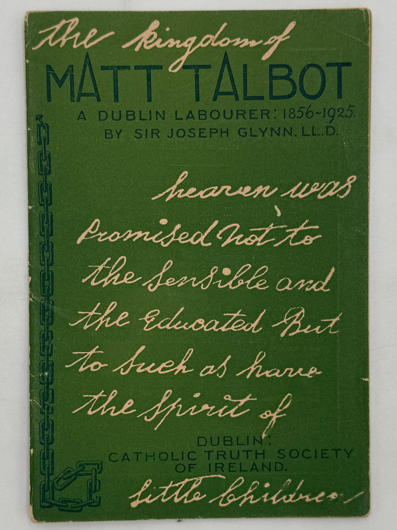Matt Talbot by Sir Joseph Glynn, LL.D. - 1931
