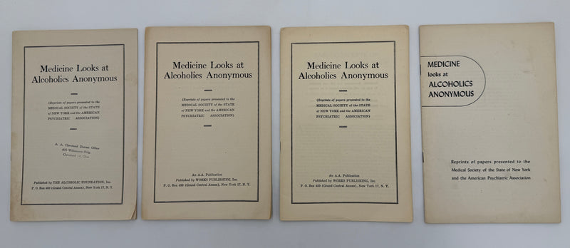 Medicine Looks at Alcoholics Anonymous — 4-Pamphlet Edition Set (1944 / 1946 / 1949 / 1953)